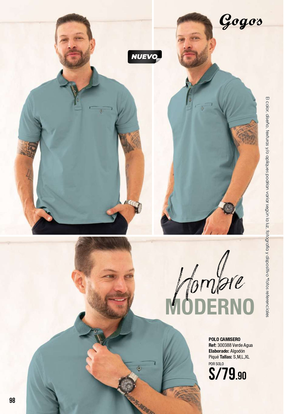 POLO CAMISERO VERDE AGUA