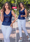 BLUSA CON LENTEJUELAS AZUL NOCHE
