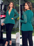SACO VERDE CON GUIPIUR