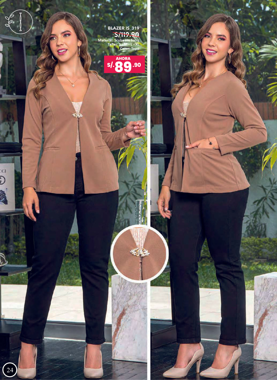 BLAZER TOPO SCUBA SIN FORRO