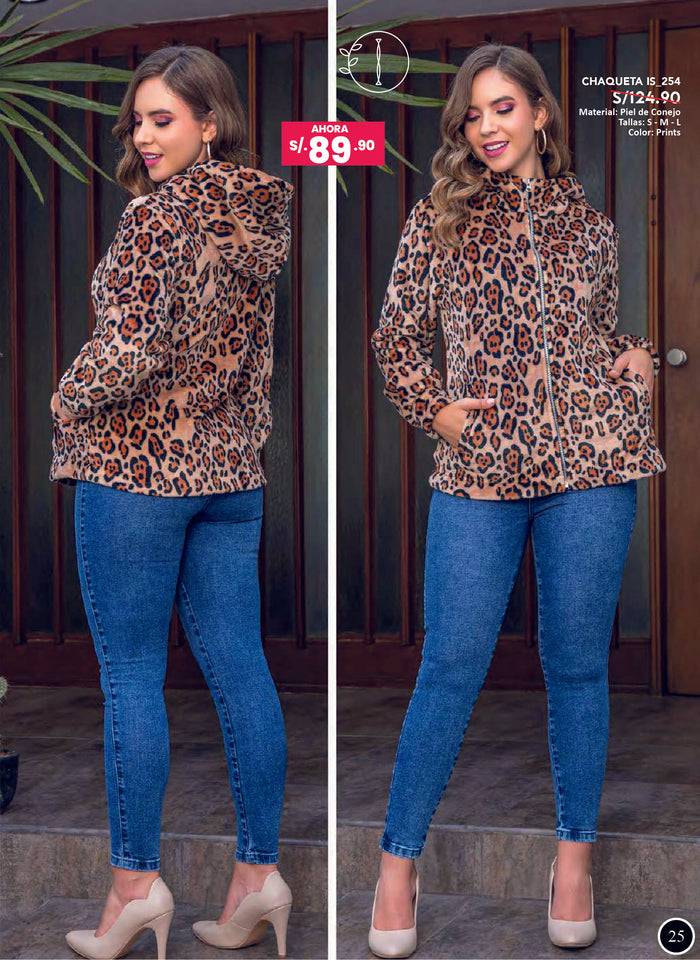 CHAQUETA PRINTS PIEL DE CONEJO