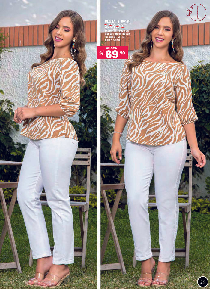 BLUSA CAMEL MUJER