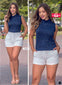 BLUSA ACERO CON PEDRERÍA