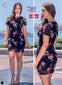 VESTIDO NEGRO FLORES